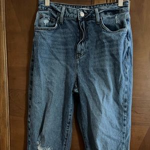 Forever 21 Medium Wash Distressed Jeans